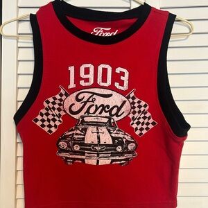 Tilly's Red and Black Ford Heritage Tank Top